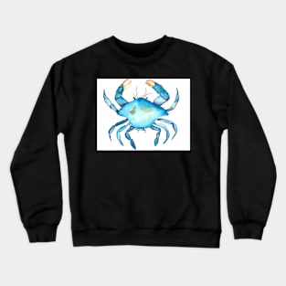 Blue Crab Watercolor Crewneck Sweatshirt